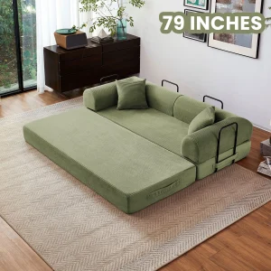 79'' Boneless Couch Foldable Convertible - Thumbnail Image 3
