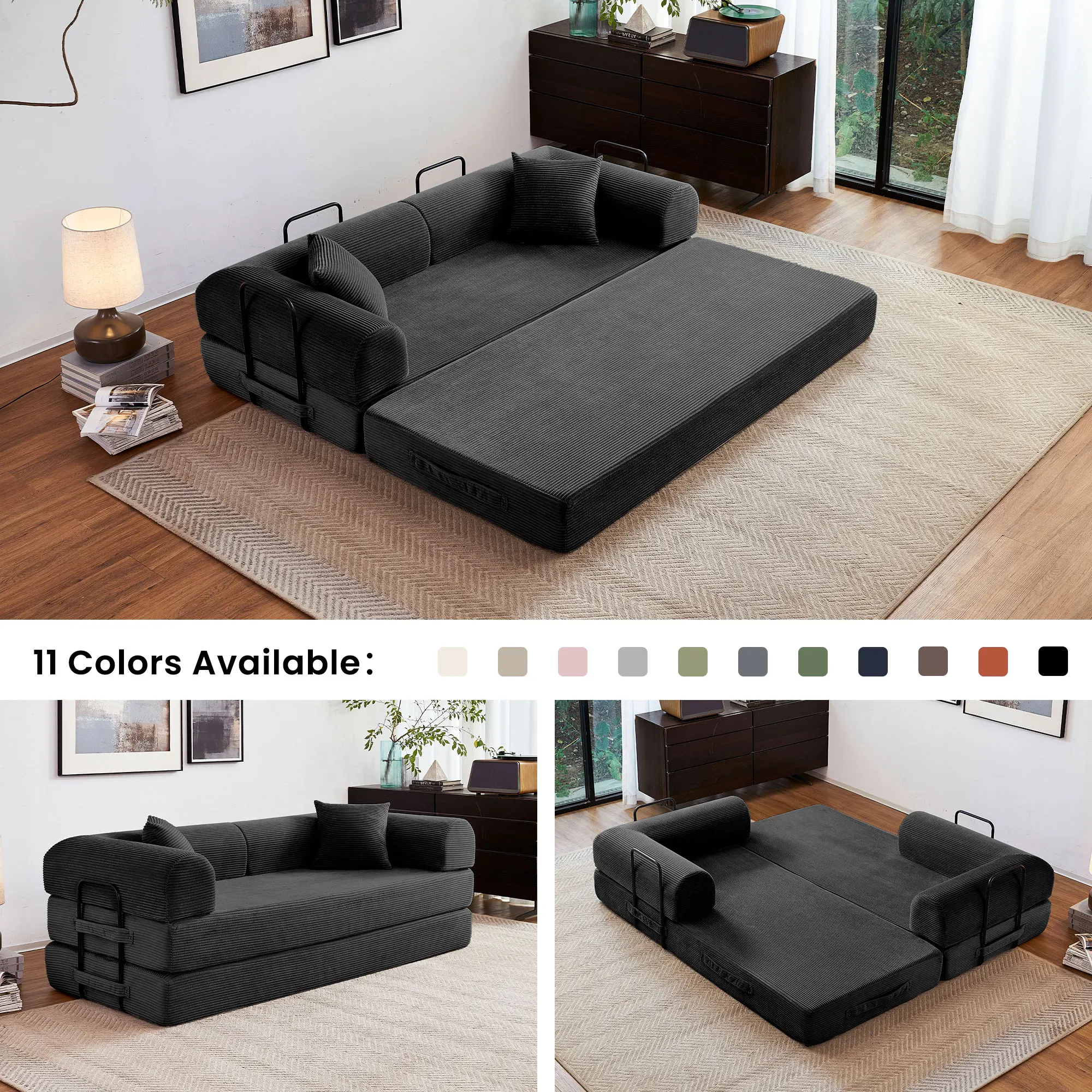 79'' Boneless Couch Foldable Convertible - Image 1