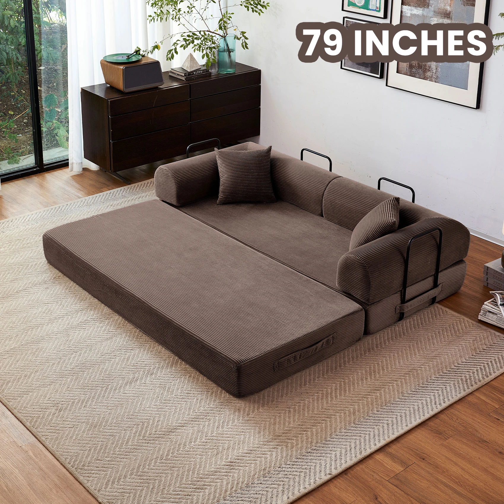79'' Boneless Couch Foldable Convertible - Image 14