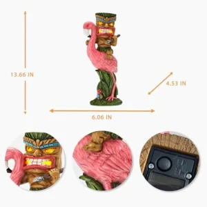 Solar Powered Garden Figurine Tiki - Thumbnail Image 3