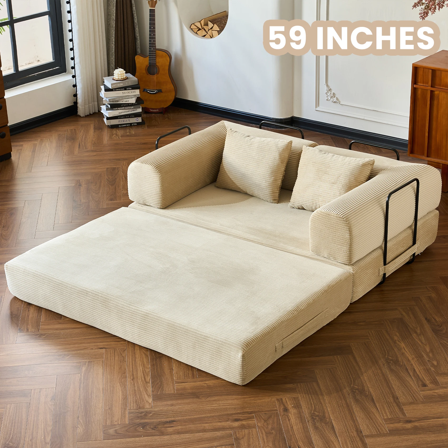 79'' Boneless Couch Foldable Convertible - Image 12