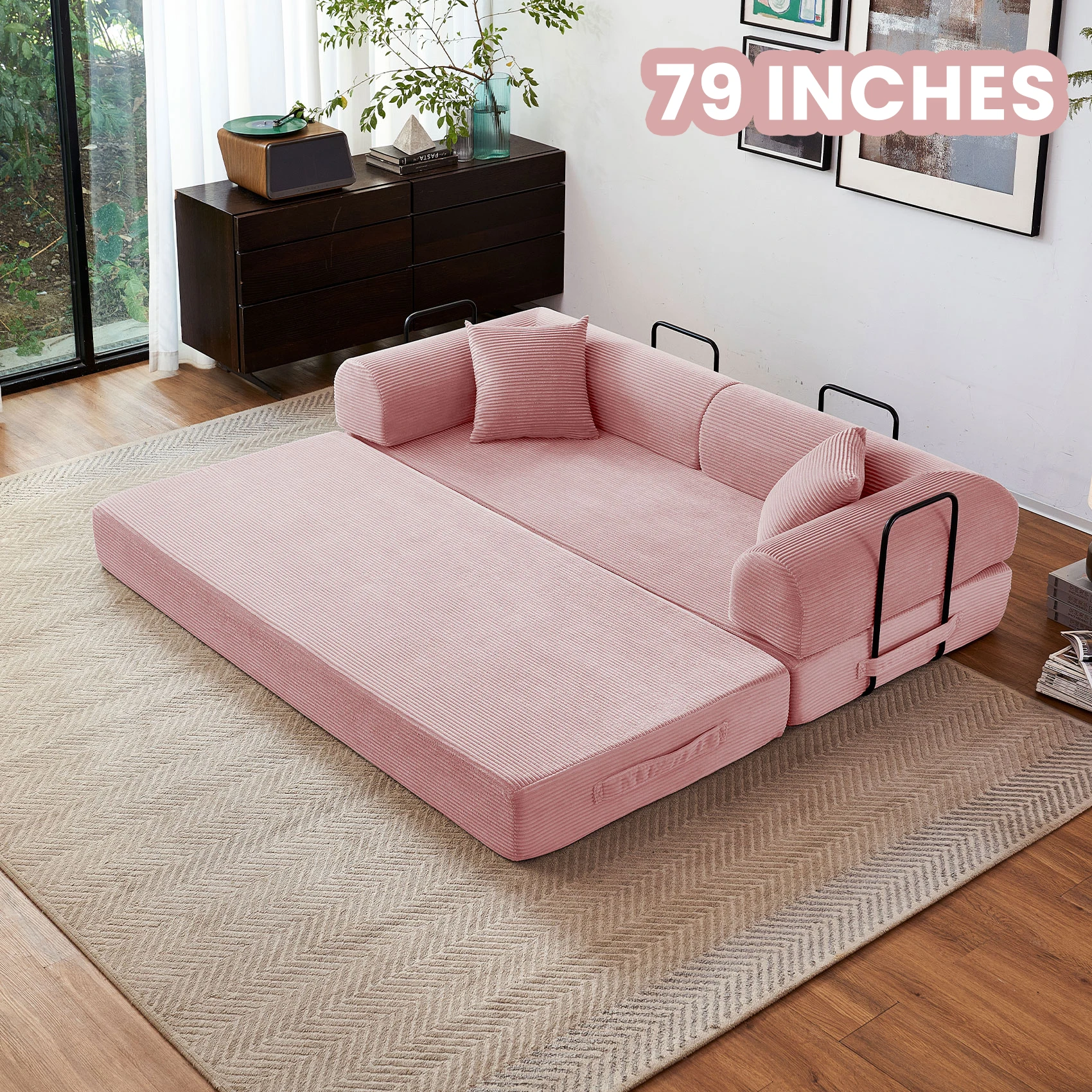 79'' Boneless Couch Foldable Convertible - Image 5