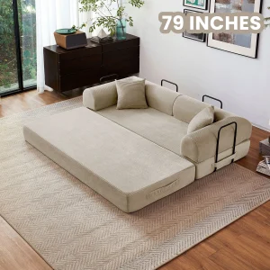 79'' Boneless Couch Foldable Convertible - Thumbnail Image 7