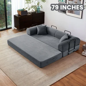 79'' Boneless Couch Foldable Convertible - Thumbnail Image 4
