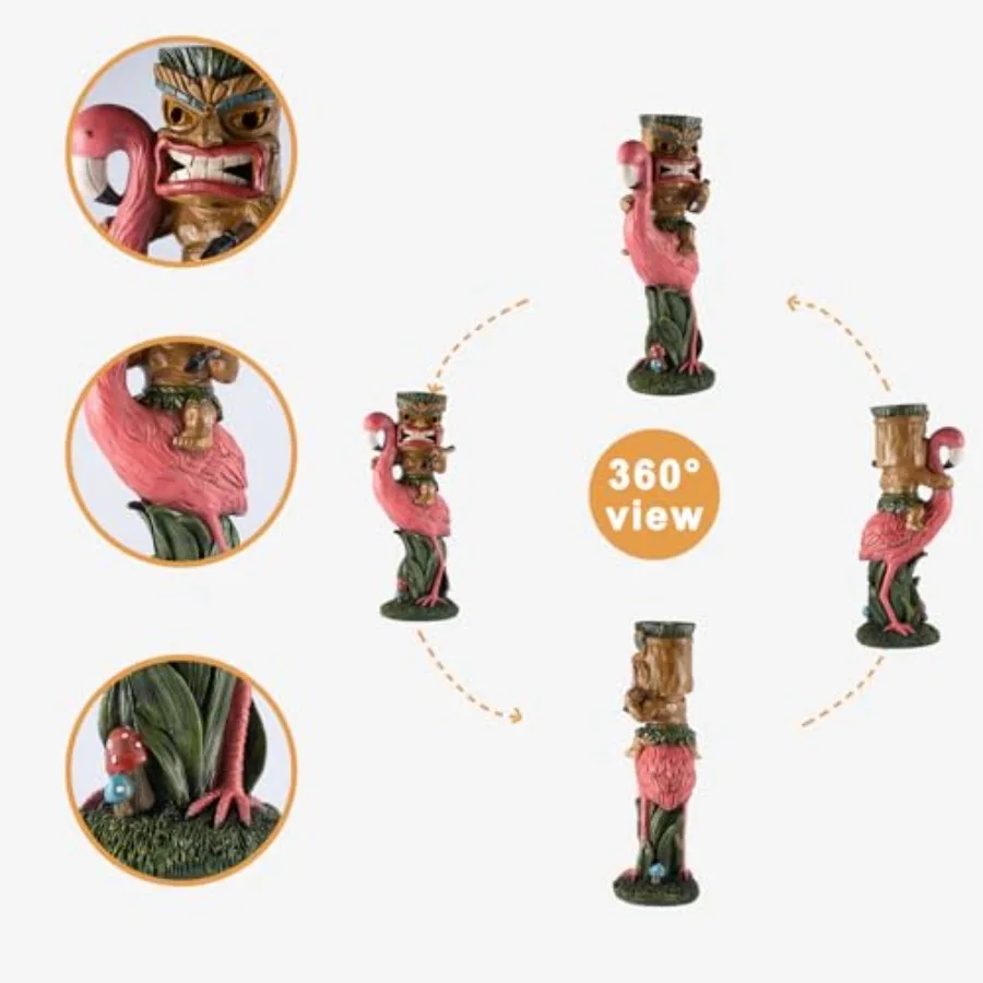 Solar Powered Garden Figurine Tiki - Image 2