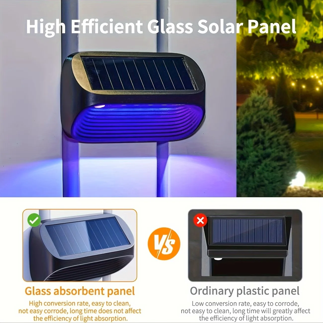 Solar Wall Lamp Solar Fence Lights - Image 2