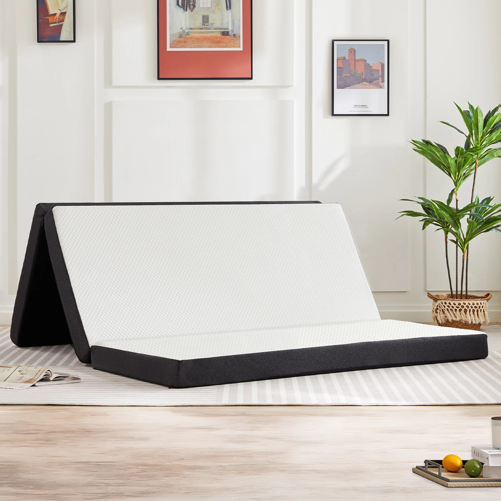 3-4Inch Soft Mattress Tri-Fold Memory Foam Mattress - Image 2