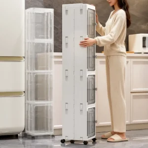 5-Tiers Slim Bathroom Storage Cabinet