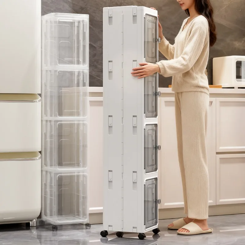 5-Tiers Slim Bathroom Storage Cabinet - Image 1