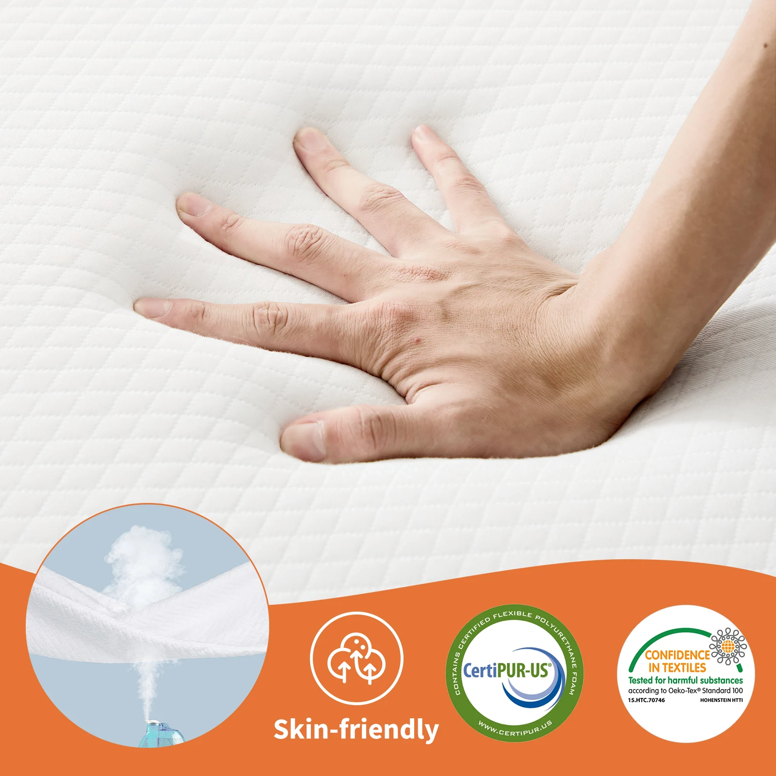 3-4Inch Soft Mattress Tri-Fold Memory Foam Mattress - Image 3