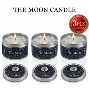 The Moon Tarot Candle with White Crystal Stones, - Thumbnail Image 10