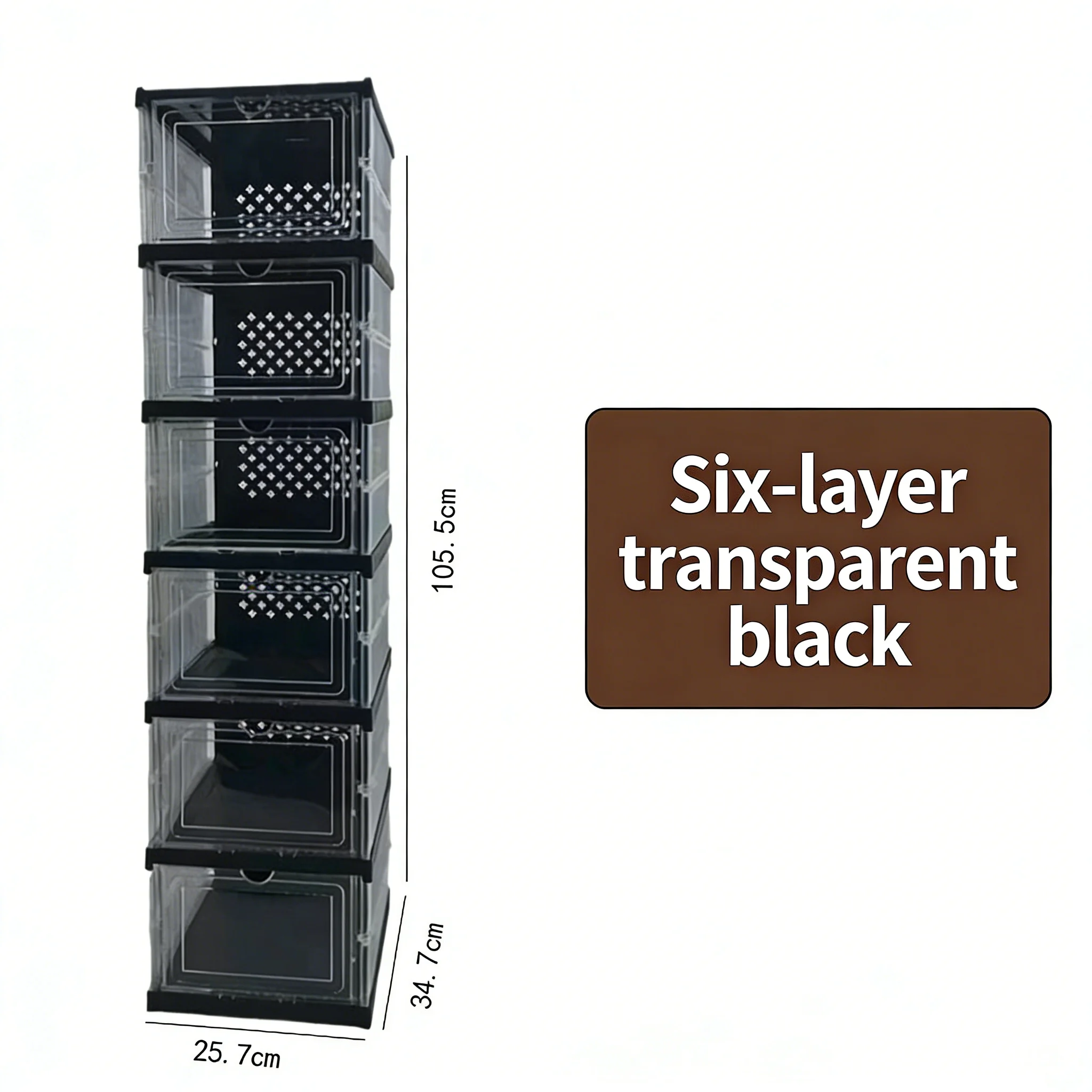 Stackable Plastic Shoe Storage Box for Closet - Image 3