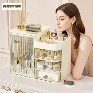 Cosmetic Storage Box with 3 Drawers - Thumbnail Image 3