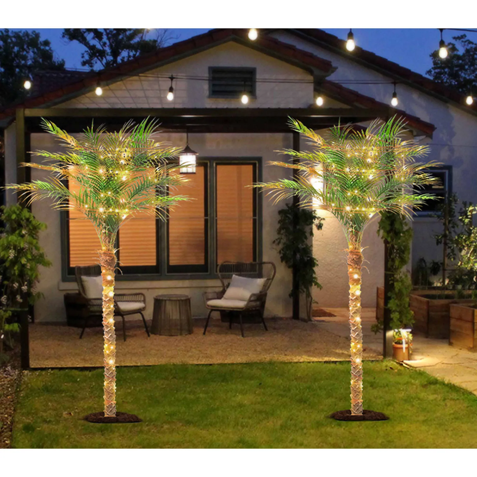 4/5/6/7/8/9FT Faux Palm Tree, - Image 2