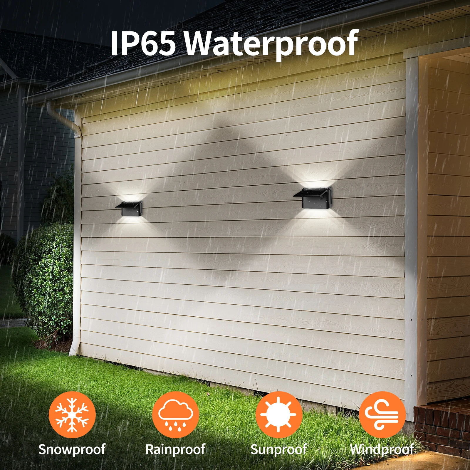 Solar Wall Lights 2 Pack with Remote - Image 3