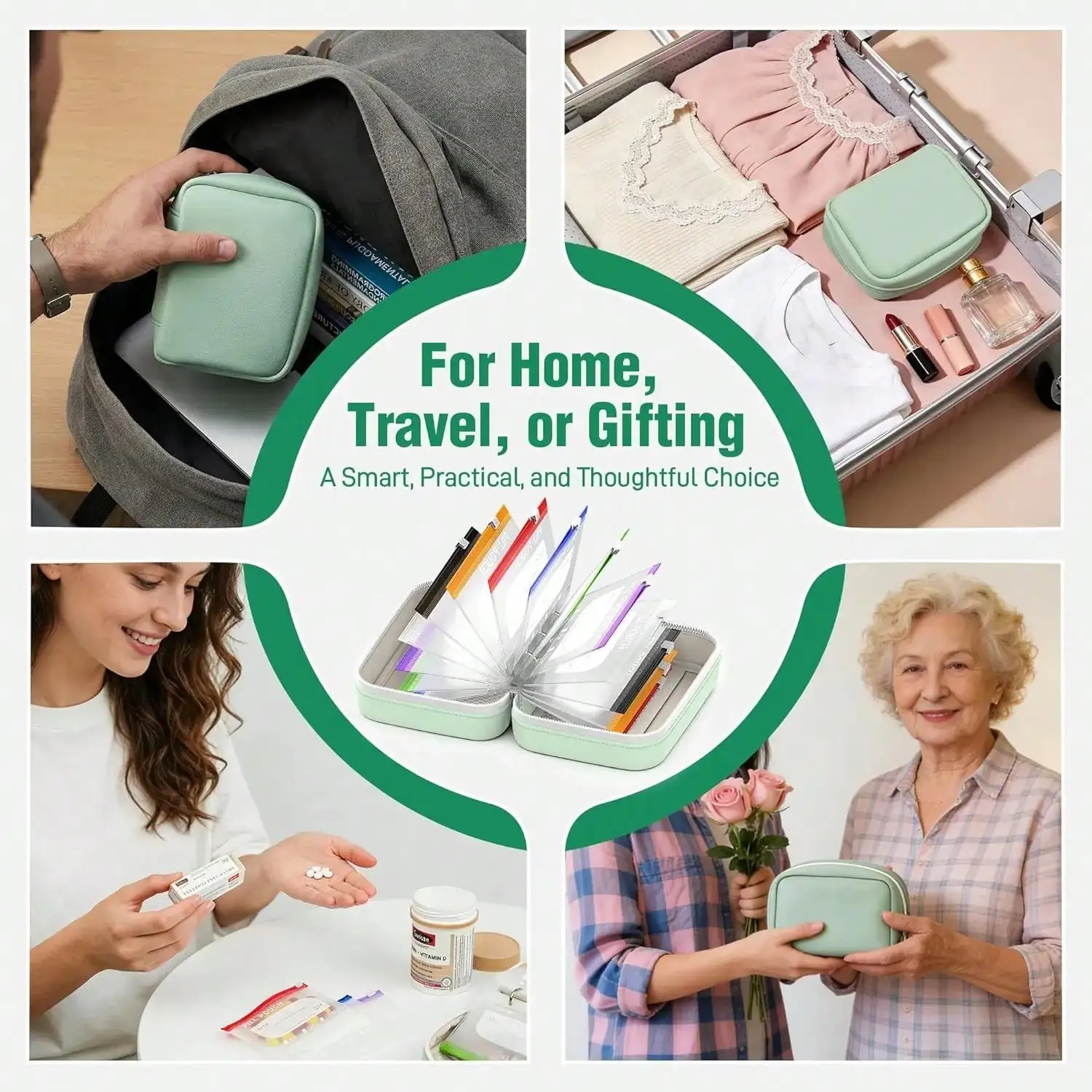 Waterproof Zipper Medicine Pouches Set, - Image 4