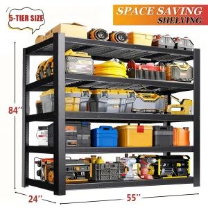 84 Inch Heavy-Duty Metal Storage Rack