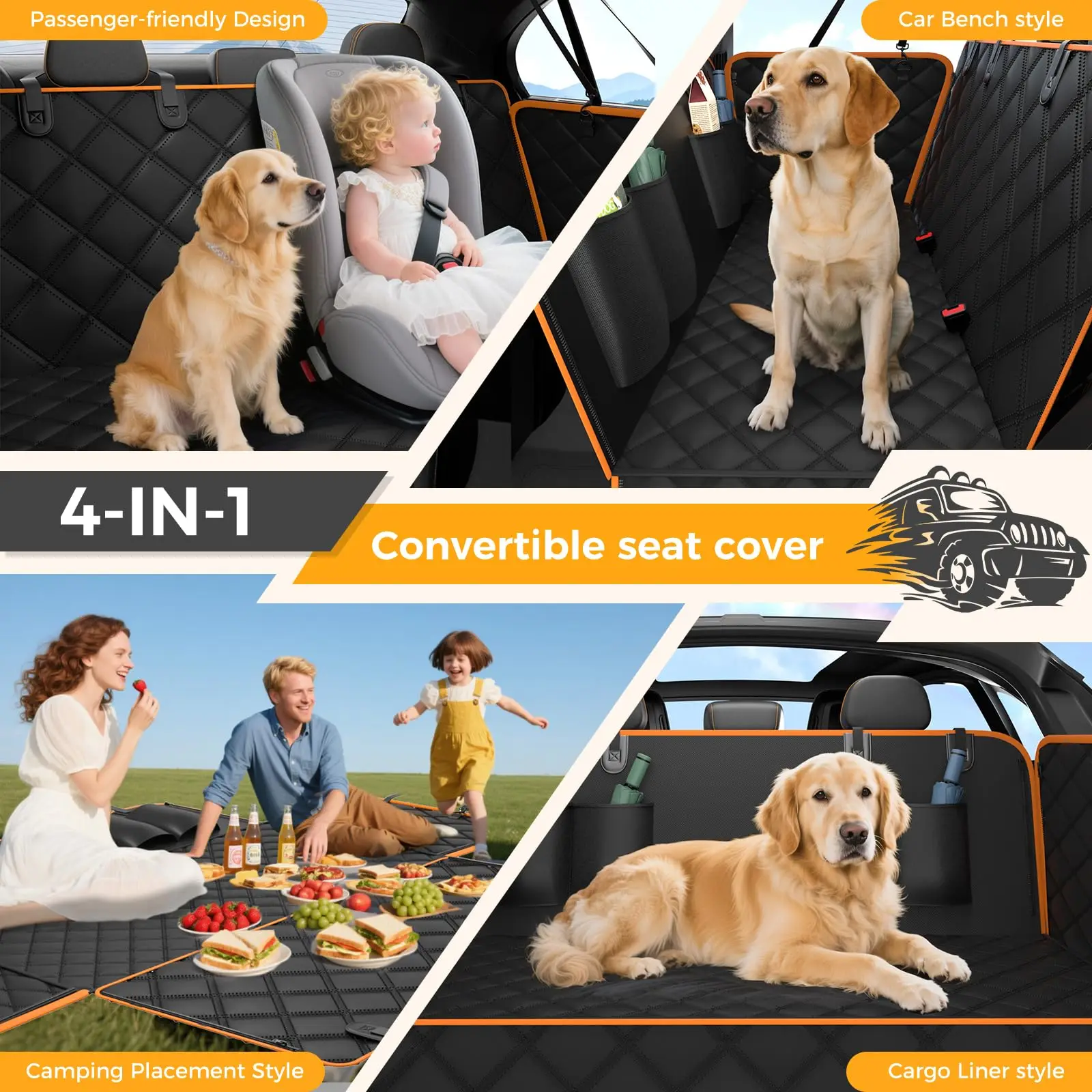 Car Back Seat Extender Mattress Waterproof - Image 2