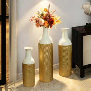 3-Tier Nesting Metal Floor Vases - Thumbnail Image 2