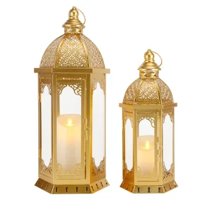 Set of 2 Decorative Candle Lanterns