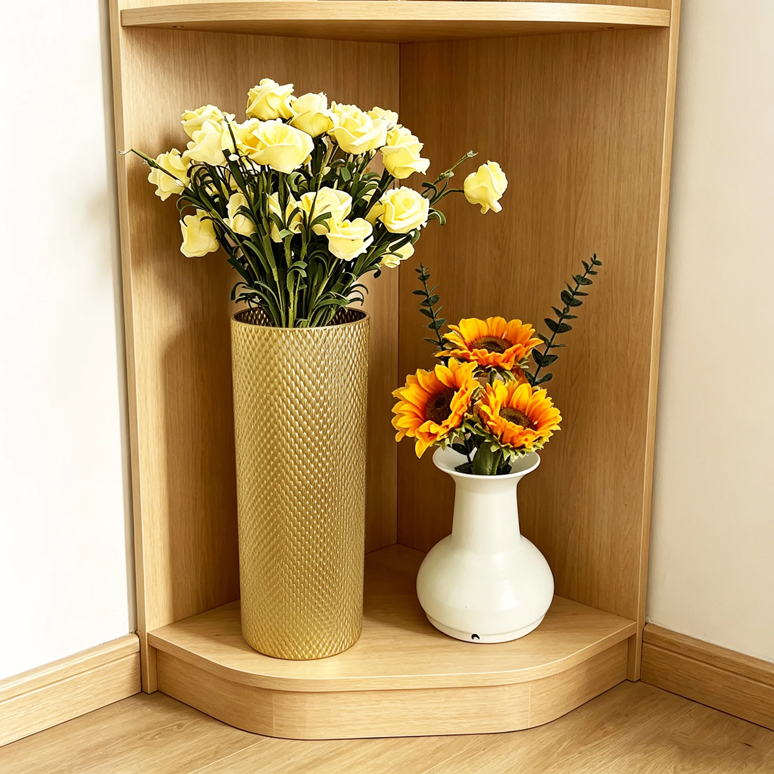 3-Tier Nesting Metal Floor Vases - Image 3