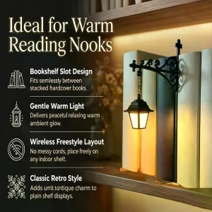 Library Lantern-Decorative Bookshelf Lighting - Thumbnail Image 4
