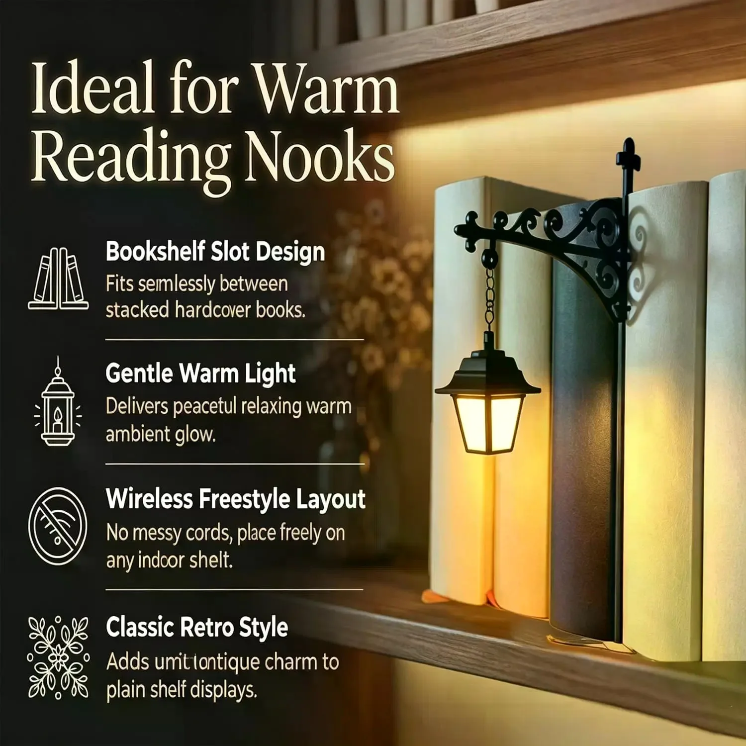 Library Lantern-Decorative Bookshelf Lighting - Image 4